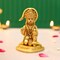 Brass Hanuman Statue Anjani Pawan Putra Lord Bajrangbali Idol Murti Hindu Religious Divine Sculpture for Home Office Entrance Pooja Room Temple Mandir Decor Housewarming Gift (3.9 Inches)
